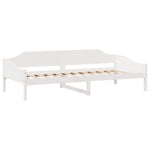 ZNTS Bed Frame without Mattress White 90x200 cm Solid Wood Pine 850915