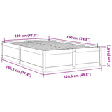 Bed Frame without Mattress 120x190 cm Small Double Solid Wood Pine 3282387