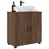 Bathroom Cabinet with Storage Brown Oak 61 x 35 x 64 cm 883291