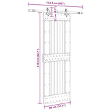 Sliding Door with Hardware Set 80x210 cm Solid Wood Pine 3332725