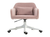 Velvet Office Chair, Desk Chair, Makeup Vanity Chair with Massage Lumbar Pillow and Rolling Wheels T3398P328220