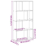 Bookcase Artisian Oak 60x20x120.5 cm Engineered Wood 858155