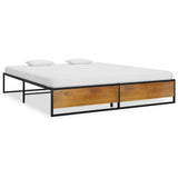 Bed Frame without Mattress Black Metal 180x200 cm Super King 324818