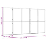 5-Panel Room Divider Cream White 350x180 cm 319185