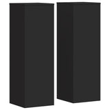 Plant Stands 2 pcs Black 33x33x100 cm Engineered Wood 3307883