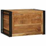 Storage Box Brown and Black 80 x 50 x 50 cm Acacia Wood 4016747