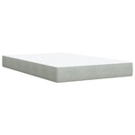 Box Spring Bed with Mattress Light Grey 120x190 cm Small Double Velvet 3290870