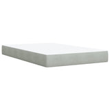 Box Spring Bed with Mattress Light Grey 120x190 cm Small Double Velvet 3290870
