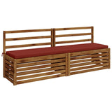 2-Piece Bench Cushions SOEST 2 pcs 100% Polyester Red 949213