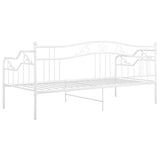 Sofa Bed Frame White Powder-Coated Metal 90x200 cm 324762