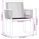 9 Piece Garden Dining Set Black 3099160