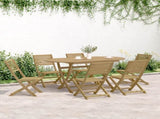 7 Piece Garden Dining Set Solid Wood Acacia 3295005