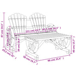 2 Piece Garden Lounge Set Solid Wood Fir 365098