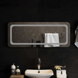 LED Bathroom Mirror Transparent 100 x 40 cm Tempered Glass 42045841