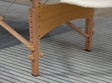 Portable Massage Bed, Folding Spa Beauty Massage Table with 2 Sections, Carry Bag and Wooden Frame, T3398P328084