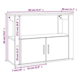 Sideboard White 80x30x60 cm Engineered Wood 819452