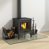 Fireplace Glass Plate Rectangular 100x50 cm 324123
