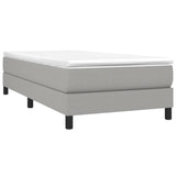Box Spring Bed Frame Light Grey Single Fabric 3121163