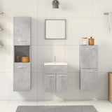 4 Piece Bathroom Furniture Set Concrete Grey Engineered Wood 3324864