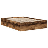 Bed Frame without Mattress Smoked Oak 120x190 cm Small Double Small Double 3203898