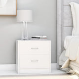 ZNTS Bedside Cabinets 2 pcs White 40x30x40 cm Engineered Wood 801036