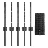 Welded Wire Fence 10 x 0.4 m PVC-Coated Steel Grey Mesh 3336054