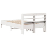 Bed Frame without Mattress White 90x200 cm Solid Wood Pine 3306898