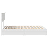 Storage Bed with Drawer White 160 x 200 cm Engineered Wood 3409898