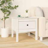 ZNTS Side Tables 2 pcs White 50x50x49 cm Solid Wood Pine 813797