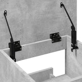 Lectern with Wheels & Drawer Concrete Grey 55x55x107 cm Engineered Wood 848027