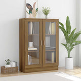 Vitrine Cabinet Brown Oak 82.5x30.5x115 cm Engineered Wood 815620