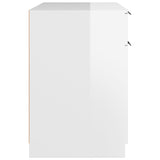 ZNTS Desk High Gloss White 100x50x75 cm Engineered Wood 811499