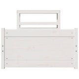 Bed Frame with Headboard without Mattress White 75x190 cm Small Single 3306006