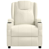 Recliner Chair Cream White Faux Leather 340960