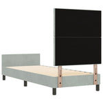 ZNTS Bed Frame Light Grey 80x200 cm Velvet 3344969