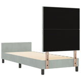 ZNTS Bed Frame Light Grey 80x200 cm Velvet 3344969