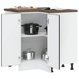 Kitchen Corner Base Cabinet Lucca Black Engineered Wood 853748