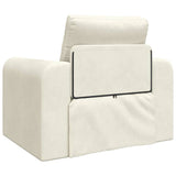 Sofa Bed Cream 98 x 71 x 83 cm Velvet 4106672
