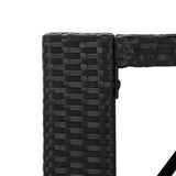 5 Piece Garden Bar Set with Cushions Black Poly Rattan 3203945