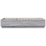 Bed Frame Grey Sonoma 80 x 200 cm Engineered Wood 3429657