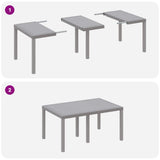 Garden Dining Set 7 pcs Light Grey Polt rattan 3378568