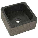 Sink 30x30x15 cm Riverstone Black 142779