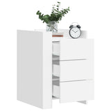 Bedside Cabinet White 45x50x65 cm Engineered Wood 848304