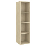 Wall-mounted TV Cabinet Sonoma Oak 37x37x142.5 cm Engineered Wood 805492