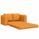 Sofa Bed Dark yellow 148 x 71 x 83 cm Fabric 4106681