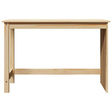 Desk Brown 112 x 50 x 75 cm Solid Pine Wood 42032396