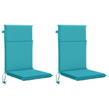 High Back Chair Cushion GEMERT 2 pcs 100% Polyester Turquoise 945768