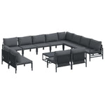 Garden Sofa Set Anthracite Steel 3379031