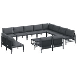Garden Sofa Set Anthracite Steel 3379031