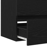 Sink Cabinet Black Oak 100x38.5x45 cm Engineered Wood 862545